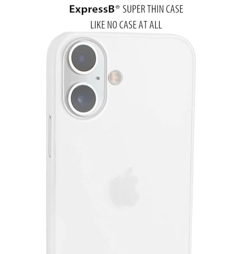 Image of ExpressB for iPhone 16 Case Back Cover | Zero Drop Protection | Perfect for Minimalists | Ultra Thin Anti Scratch Matte Finish Case for iPhone 16 (White)