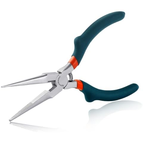 SPEEDWOX Small Needle Nose Pliers with Wire Cutter Cover