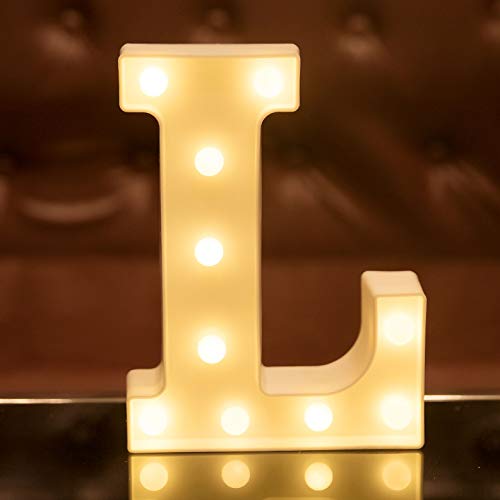 Focux LED Letter Lights Alphabet Light Up Sign for Night Light Home Party