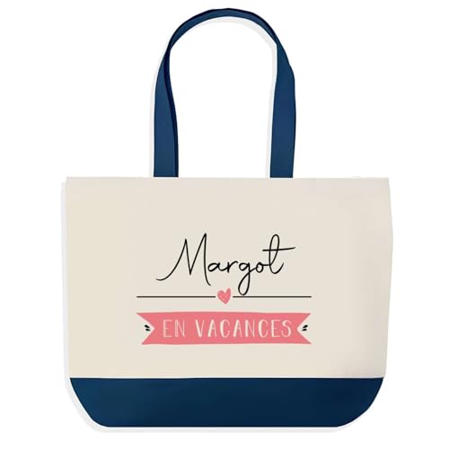 Sac de Shopping Bleu Margot pour Grand Sac de Course et Provisions