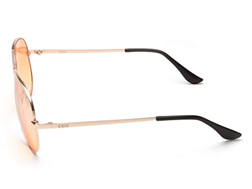 Image of IDEE 100% UV Protected Sunglasses for Unisex | Size- Large | Shape- Aviator | Model- IDS2500