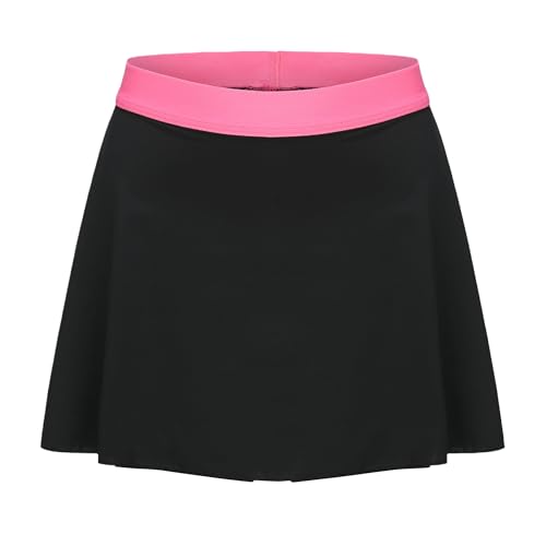 Image of Girls' 2-in-1 Flowy Butterfly Shorts with Pockets - Athletic Dance & Running Shorts Red Vaist for Ages 8-9