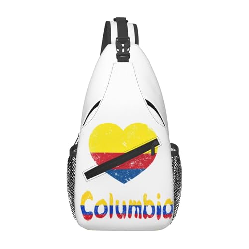 Columbia Sling Bag Columbia Flag Shoulder Bag Columbia Crossbody Chest Daypack Casual Backpack Bag for Colombians