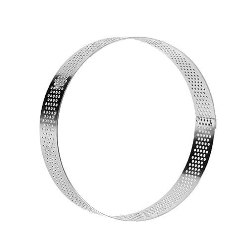 ULTECHNOVO 1Pc Stainless Steel Cake Mold Ring Round Hole Baking and Pastry Tool for Mousse Cookies and More Ventilated Design for Even Baking Baking Mold