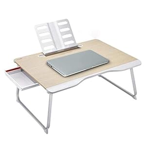 Opklapbaar computerbureau, klein mini-ecologisch kinderbureau met afneembare leesstandaard en laden, geschikt voor slaapzaal, slaapkamer, woonkamer