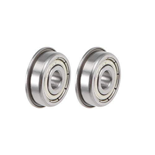 uxcell F625ZZ Flanged Ball Bearing 5x16x5mm Chrome Steel Flange Rip Bearings 2pcs