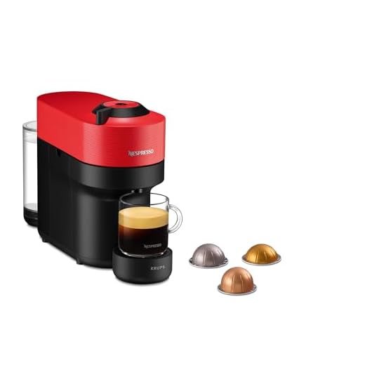 Nespresso Machine à Café Krups Vertuo POP Rouge Cafetière à Capsules YY4888FD