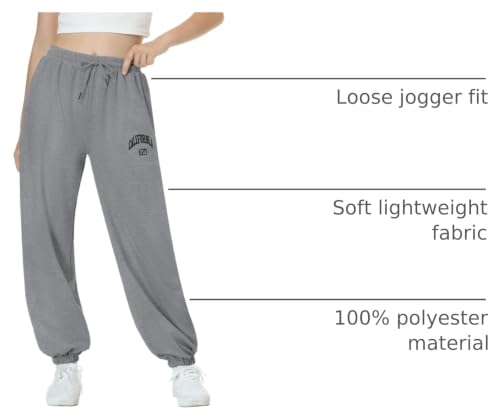 Image of EXARUS 3 Pack Girls Sweatpants Joggers Teen Sweat Pants Wide Leg