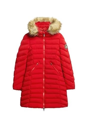 Superdry Fuji Mid Puffer - Chaqueta pesada para mujer, rosso, 38 | Ya disponible en tu tienda friki favorita! En mundofriki.es!