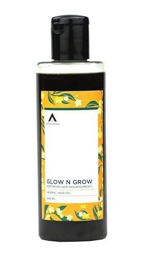 Image of Grow N Glow hair Oil, Coconut Herbal Oil, 200 ml (Pack of 1)