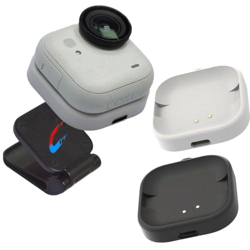 For Insta360 Go Ultra用 充電ベース マグネット式充電スタンド ABS素材 約15g軽量 小型 持ち運び ストラップホール付き for Insta360 GO Ultra用アクセサリー
