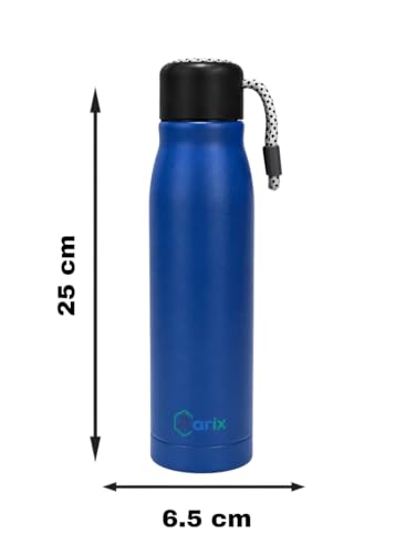 Image of Double-Wall Vacuum Flask Stainless Steel Water Bottle - 550ml | Drinks 10 Hours Hot | 30 Hours Cold | BPA-Free | Leak-Proof | Gym | Office | Travel | Cycling | Camping | Sports (Blue)