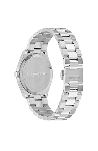 Ferragamo Vega Upper East Collection Luxury Mens Watch Timepieces with a Silver Bracelet and Dial Featuring a Stainless Steel Case3