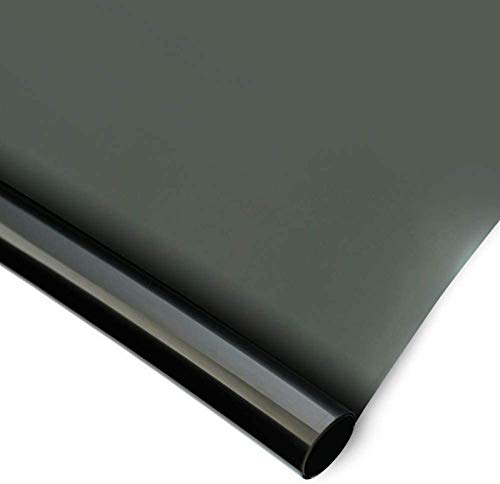 Homein Vinilo Ventana Cristal Protector Solar 76 x 300cm Reflectante para Sol, Control Solar, Anti UV y Mejor Transmisión Luminosa (Negro Espejo)