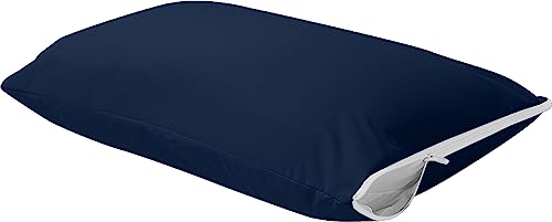 Image of Utopia Bedding Premium 100% Waterproof Pillow Protectors with Zipper Standard Size (Set of 4), Bed Bug and Dust Mite Proof Zippered Pillow Covers, Pillow Encasement Cases, Navy