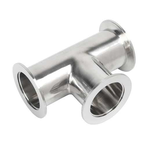 Image of QiiMii Vacuum Fittings - KF-50 Tri Clamp Tee 3 Way Stainless Steel SS304