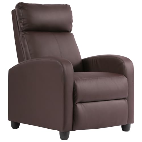 Dopinmin Recliner Chair for Living Room,Leather Single Sofa Furniture Home