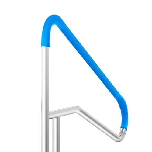 VEVOR Pool-Handlauf, 1395 x 810 x 100 mm Pooleinstieg Edelstahl mit Grundplatte für Innen-/Außenpools, Einstieghilfe für Decks, rostfreier Haltegriff mit Griffabdeckung und Zubehör für Spas