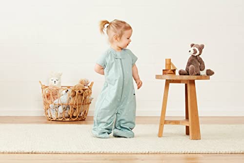 Image of ergoPouch Sleep Suit Bag 1.0 TOG - Baby Sleep Sack & Wearable Blanket, 2-in-1 Convertible Sack to Suit with Legs for Safe Movement, Regulates Temperature Overnight, Unisex (2-4 Years, Sage)