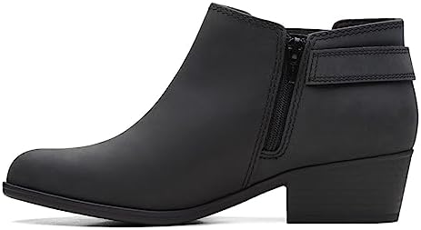 Clarks Women's Adreena Field Ankle Boot, Black Leather, 6.5 Wide | Image 4