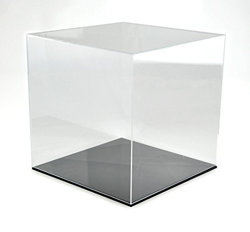 Preisvergleich Produktbild Hansen Vitrine Acryl / Schaukasten / Objektvitrine / Showcase quadratisch, 300x300x300 mm, mit schwarzem Boden