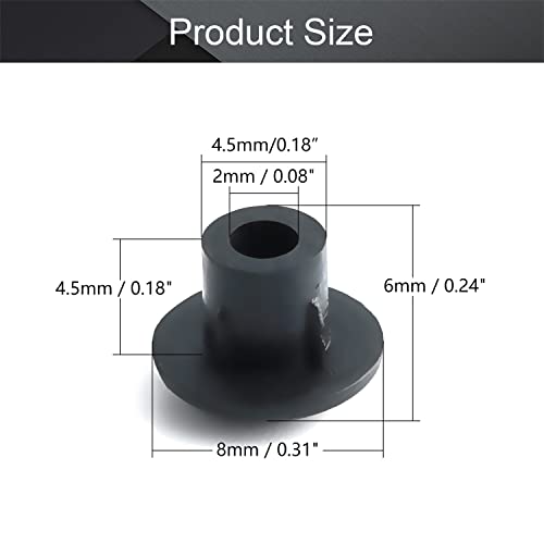 Image of MroMax 200Pcs Screw Cap Cover 3 /16inch Bottom Dia Fit for 4.5-5mm Diameter Hole Plastic Tube Cover Shelf Peg Hole Plugs for Cupboard Bookshelf Shelf Closet Cabinet Bracket Furniture Black Tone