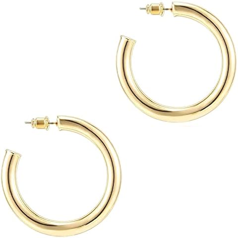 PAVOI 14k Gold Infinity Hoop Earrings Cover