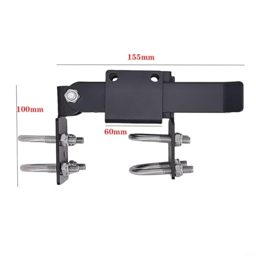 Loquet de portail à double chaîne pour tuyau rond de 3,5 cm en acier