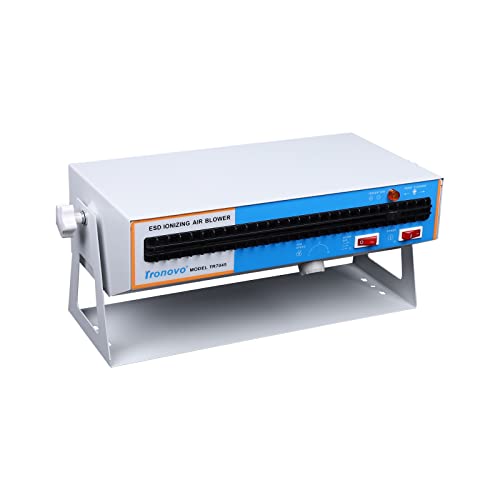 Ionizing Air Blower, Anti-Static Ionizer Desktop Ion Fan 110V Discharge Static Eliminator Tool Adjustable Wind Power Electrostatic Static Discharge Ionizer Static Eliminator Fan ESD Ionizer Fan