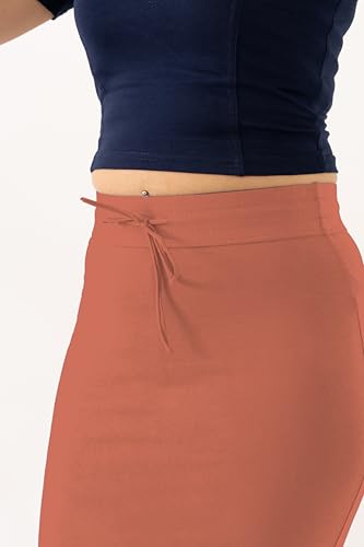 Image of DESI GIRL Cotton Lycra Stretchable Saree Shapewear Petticoat with Drawstring for Women | Fishcut Saree Petticoat with Side Slit for Easy Movement | Saree Shaper | Long inskirt