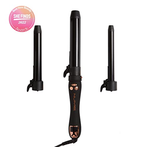 Nume Automatic Curling Iron, 3 In 1 Curling Wand Set For Beach Waves, Hair Curler With 3 Interchangeable Tourmaline Ceramic Barrels, Professional Hair Curler Set For Short, Long Hair, Hair Styling Kit #TOP4