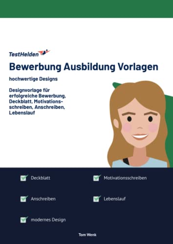 Bewerbung Ausbildung Vorlagen | hochwertige Designs I Designvorlage für erfolgreiche Bewerbung, Deckblatt, Motivationsschreiben, Anschreiben, Lebenslauf