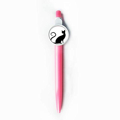 Stylo à bille rétractable avec tracé précis 0.5mm motif chat