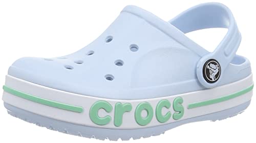 Image of Crocs Kids' Bayaband Clogs, Mineral Blue /Pistachio, 1 Little Kid