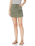HUDSON Jeans Women's Hunter Mini Skirt, Military Olive, 33