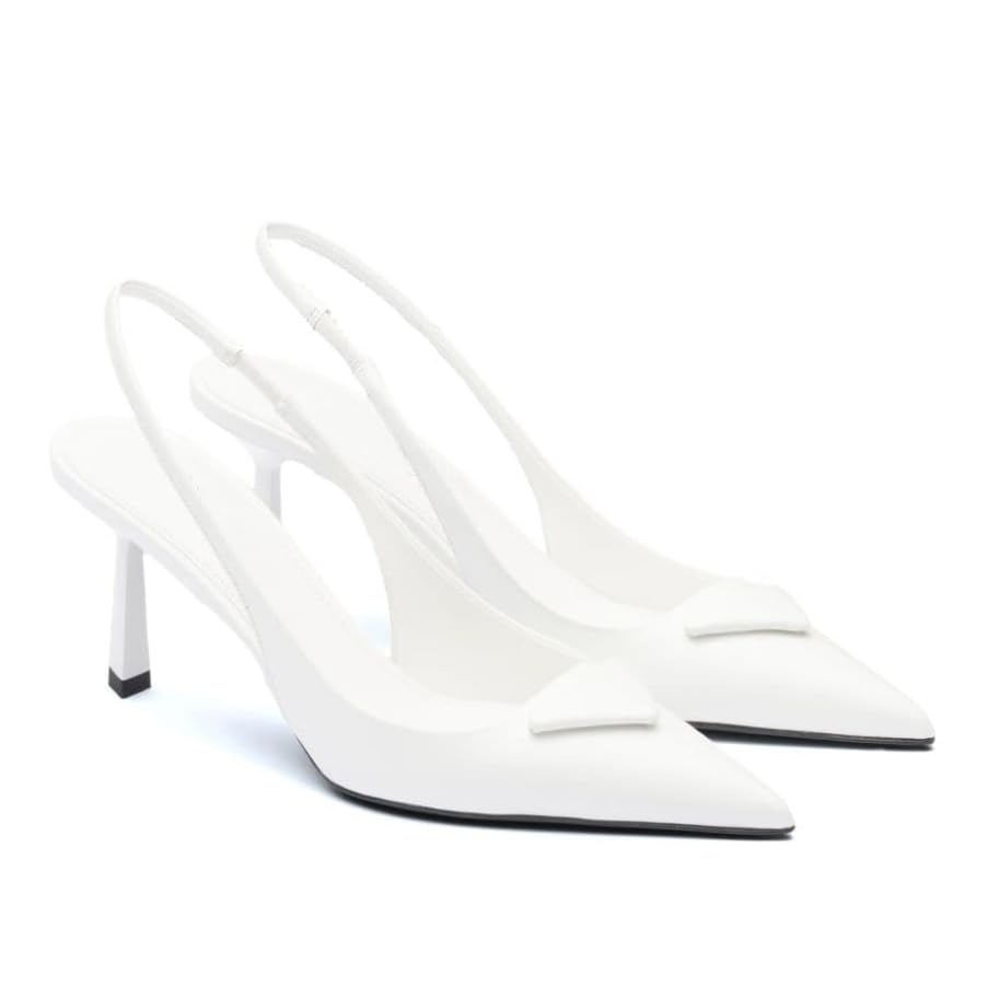 Women's Slingback Sandals Slip On Stiletto Pumps Glitter High Heels Sexy Pointy Closed Toe Sandals for Party Prom Dress Shoes