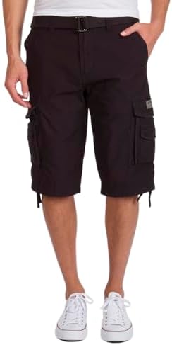 Unionbay Men&#39;s Cordova Belted Messenger Cargo Short - Reg and Big and Tall Sizes