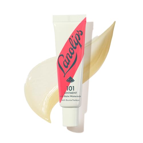 Lanolin 101 Multipurpose Ointment - Lanolin Lip Balm & Healing Ointment for Skin Barrier Repair - Moisturizer for Dry Lips Cuticles & Elbows - No Petroleum Formula - Watermelon (0.35 oz)