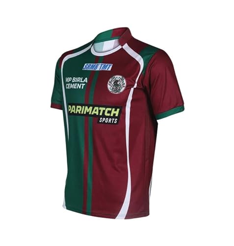 woopme® Mohu n Bagan Atk Club Football Jersey Home Half Sleeve Sports Jersey for Mens Boys (in, Alpha, M, Regular, Multicolor)