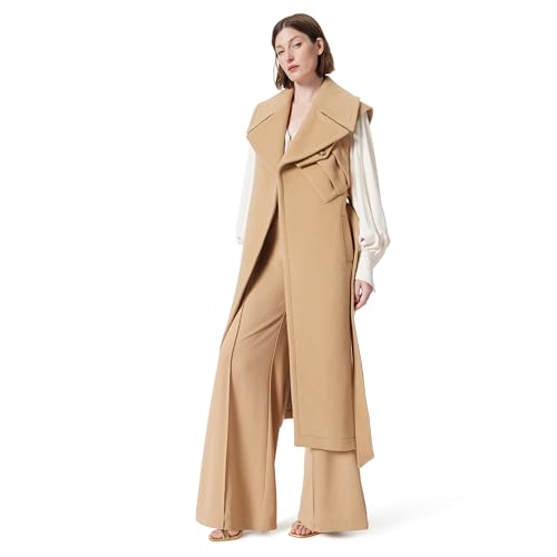 DEE OCLEPPO Womens Sydney Wrap Vest Belted Trench Standard2
