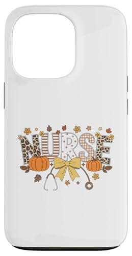 感謝祭 看護師 聴診器 コケット 弓 ハロウィン 秋 スマホケース iPhone 13 Pro 用