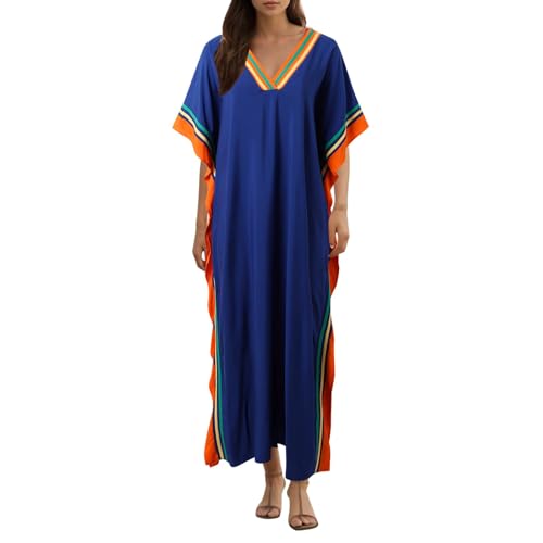 Robe pull femme col en V : confort et coupe fluide imprimée