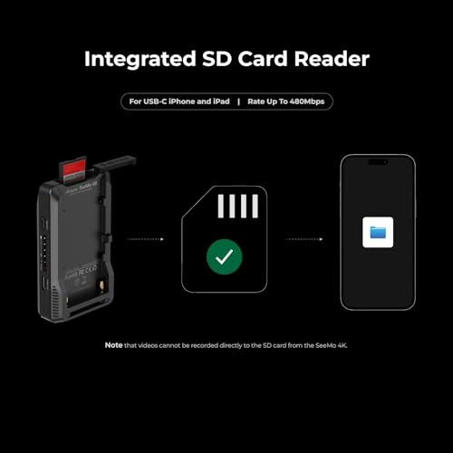 Image of Accsoon SeeMo 4K HDMI Adapter for iPhone 17 /16 /15 /14 /13 /12 /Pro /Pro Max /Plus,iPad, 4K30 Video Transmitter Adapter with Real-Time Monitoring /Live Streaming /Monitor Features /Charging While Monitoring