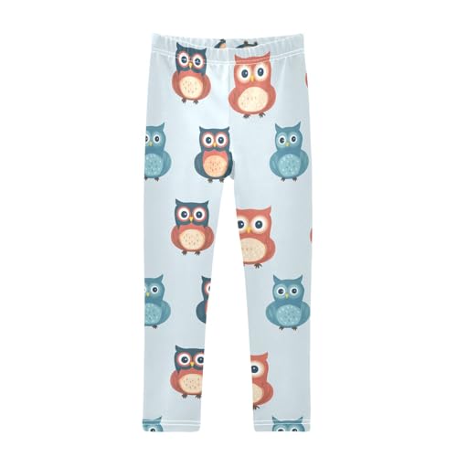 Girls Leggings Cute Owls Soft Toddler Leggings for Girls Kids Pants Size 4T-10T