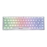 Higround Crystal Opal Basecamp 65% Mechanical Keyboard, White Flame Switches for Precision, Programable RGB, Translucent, Smooth Typing, Hot-Swappable, Deep Thocc Dual Silicone Dampening
