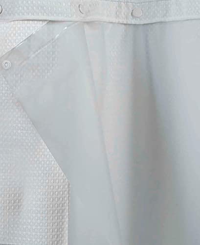Hookless RBH14HH12 It'S A Snap! Plastic Peva Snap-In Replacement Shower Curtain Liner For Hookless Curtain thumb #1