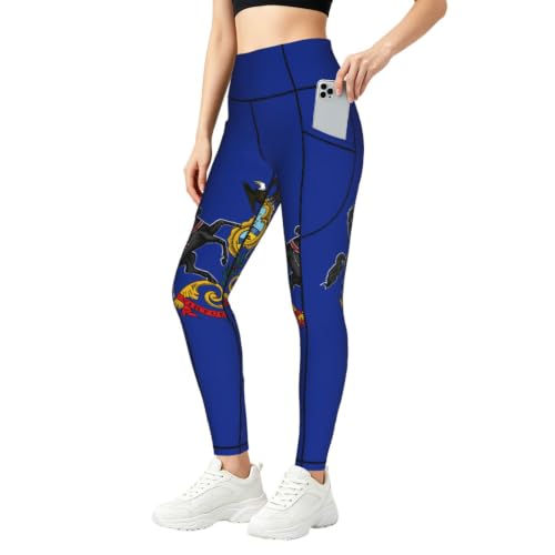 Leggings con estampado de Pensilvania conjunto deportivo de mujer para fitness y ejercicio
