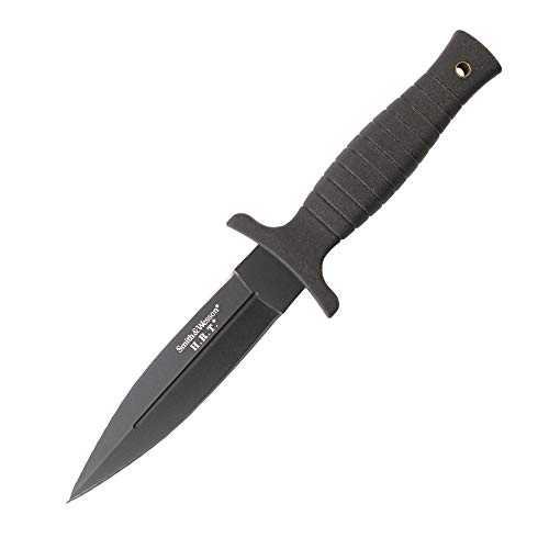 Smith & Wesson SWHRT9B 9in High Carbon S.S. Fixed Blade Knife with 4.7in Dual Edge Blade and TPE Handle for Outdoor, Tactical, Survival,EDC, Multi #1