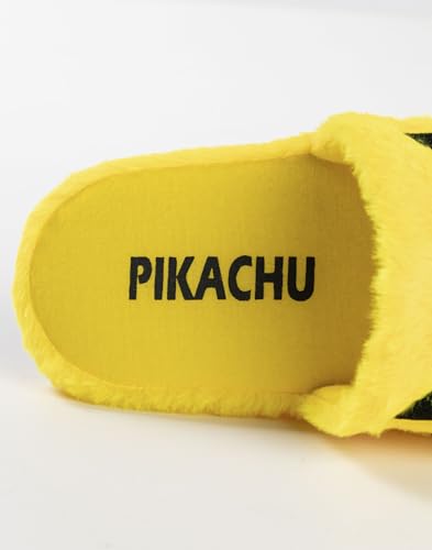 Pokemon Pikachu Adults Slippers | Unisex Pikachu Character Graphic Indoor Mules for Adults in Yellow | Pocket Monster Fur4