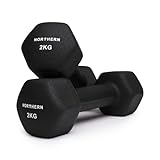 Neoprene Dumbbell Weights Dumbbells Set Home Gym Fitness Aerobic Exercise Strength Building Pilates Muscle Toning Training Physio Hex Shape Anti-Roll Non-Slip - Pair of 2 Dumbbells 2KG 3KG 4KG 6KG 8KG